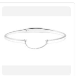 Nadri "Goldie" Women's Silver Chain Hinge Bracelet